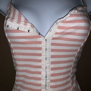 American Rag Cie dress size large L pink white stripe